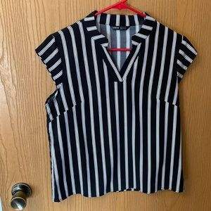 Sleeveless striped blouse